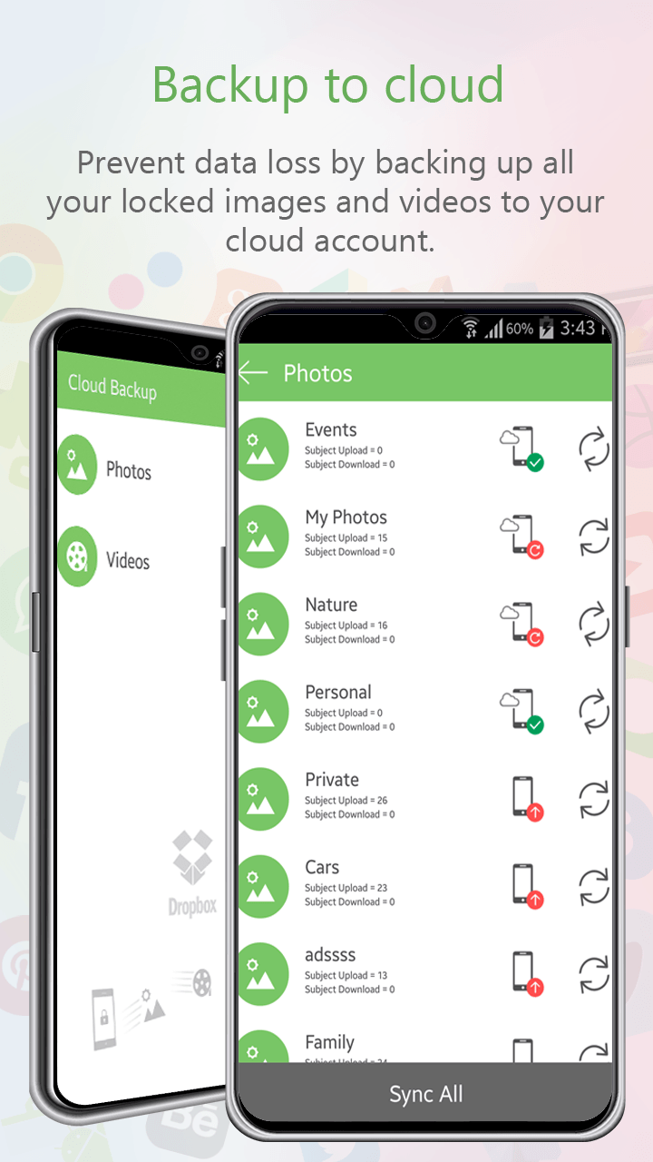 App Lock and Gallery Vault cloud backup artwork